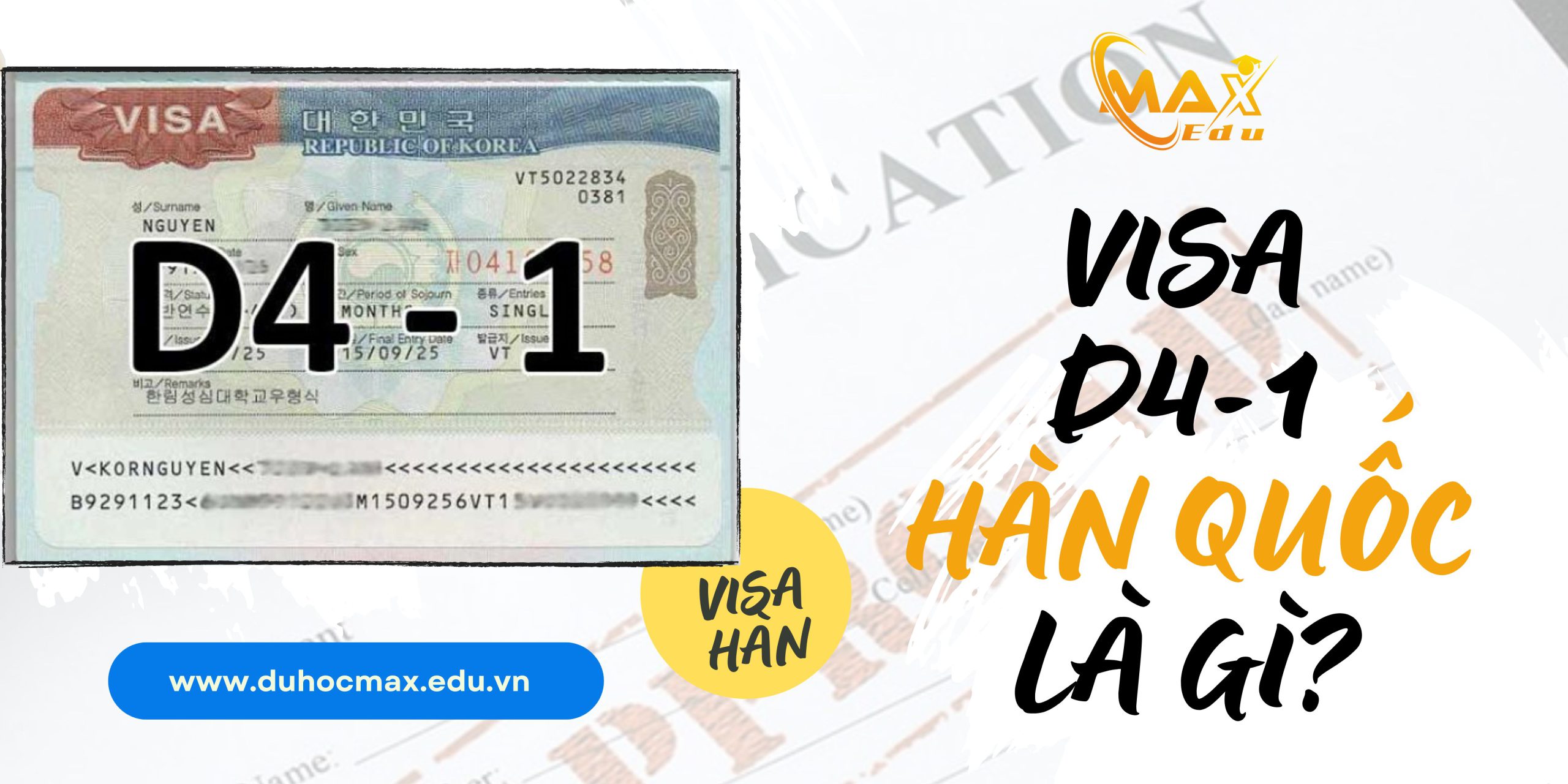 Visa D4-1 Hàn Quốc